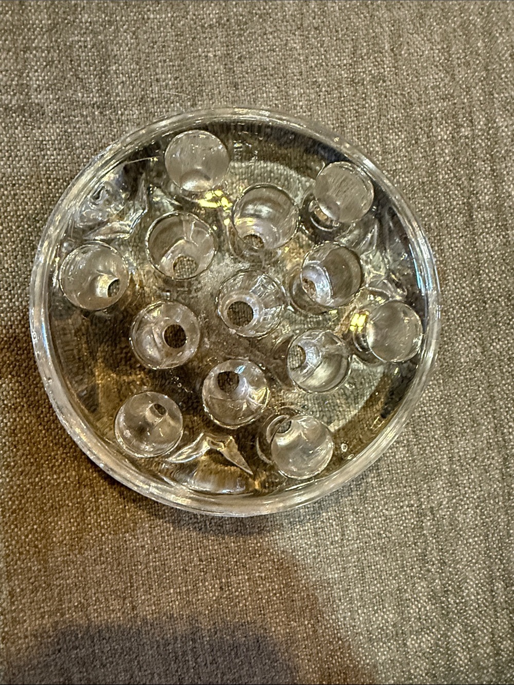 Clear Glass Flower Frog Vase Insert